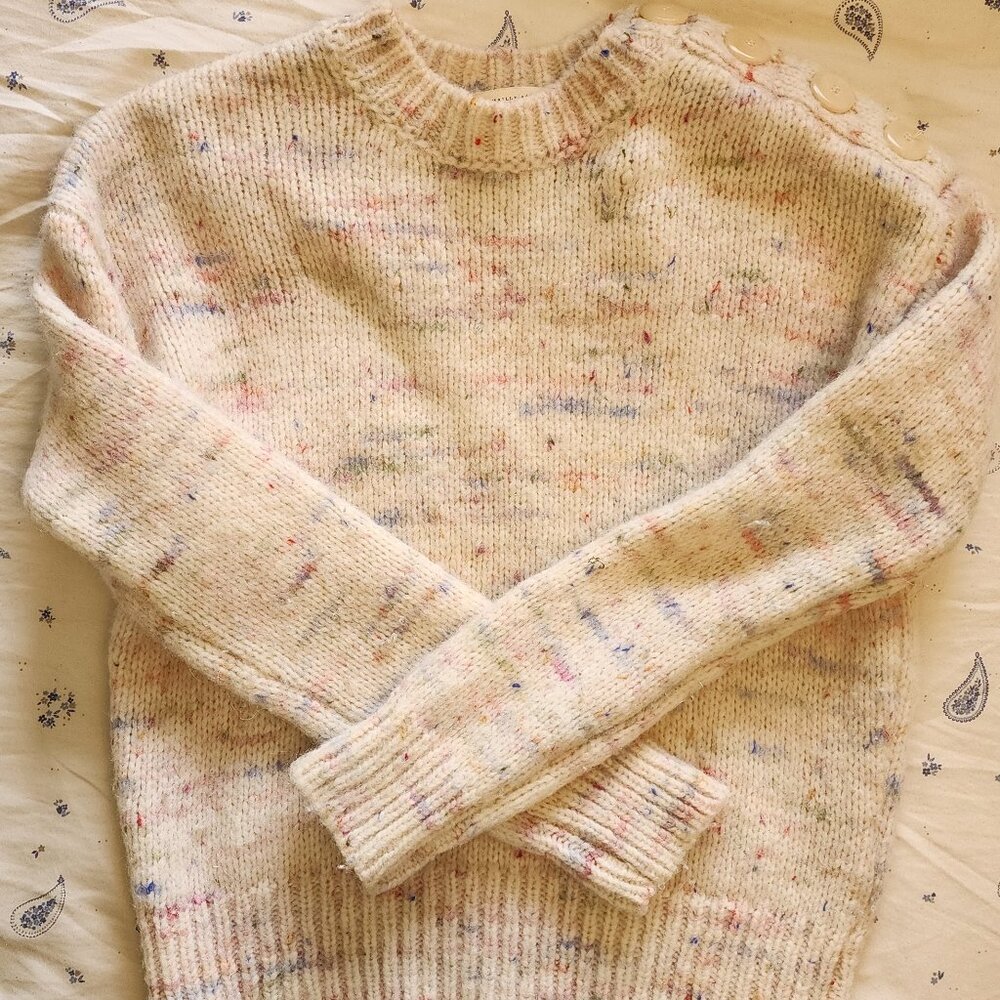 Sezane Luce Jumper in Ecru/ Multicoloured / x-small /